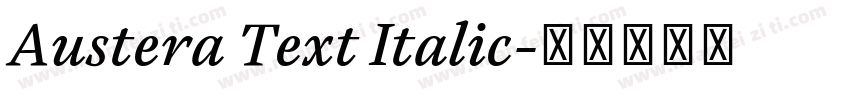 Austera Text Italic字体转换